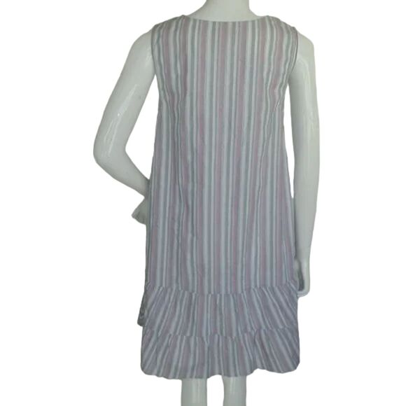 FRESH PRODUCE Dress, L, Melody, Tiered Skirt, V-neck, Crisp cotton, Stripes - Picture 7 of 14